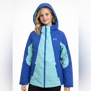 Under Armour Youth Large Girls 3-N-1 Winter Jacket Blue Aqua Jacket NWT